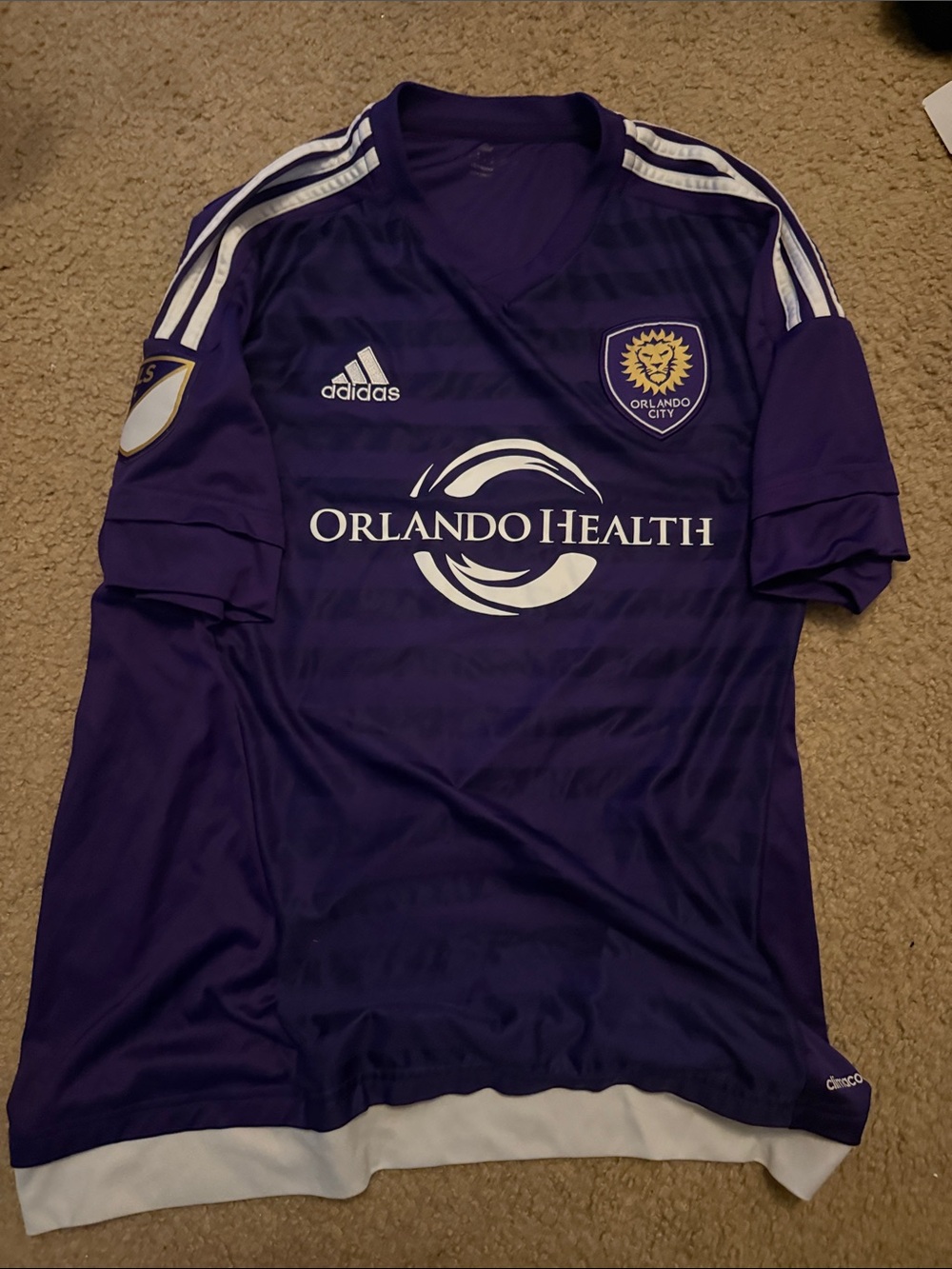 adidas Orlando City Purple and White Men's Soccer Jersey
